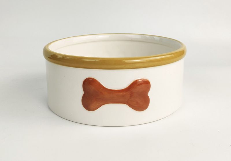 Perfect Pets Woof Dog Bowl White Colour