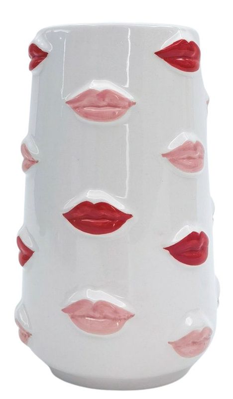 Lip Vase Red &amp; Pink