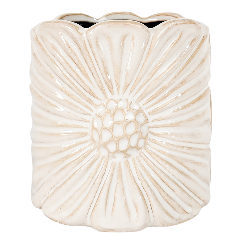 Daisy Planter White