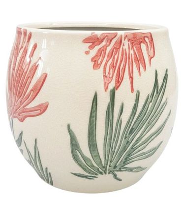 Pilbra Round Planter Red &amp; Beige