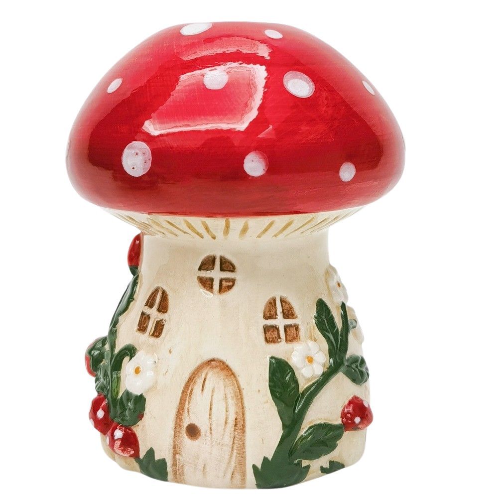 Toadstool House Vase Red
