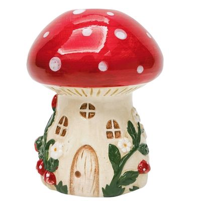 Toadstool House Vase Red