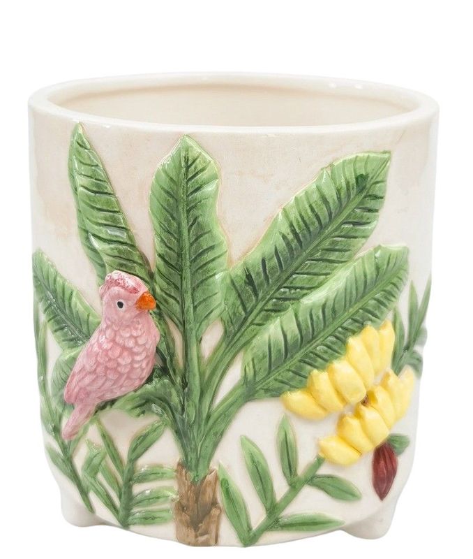 Jungle Planter Beige &amp; Green