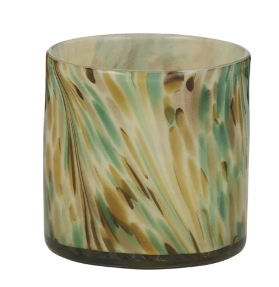 Oasis 5% Glass Candle Amber/Green