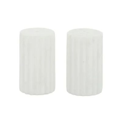 Mara Marble S&amp;P Shakers 4.5x7.5cm - White