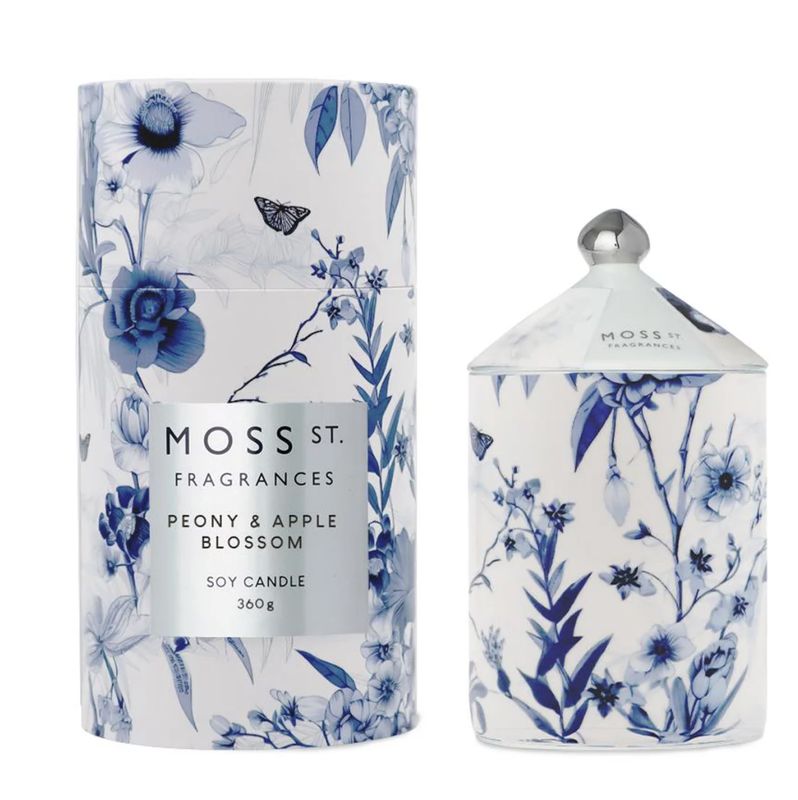 Peony &amp; Apple Blossom Ceramic Candle 100g