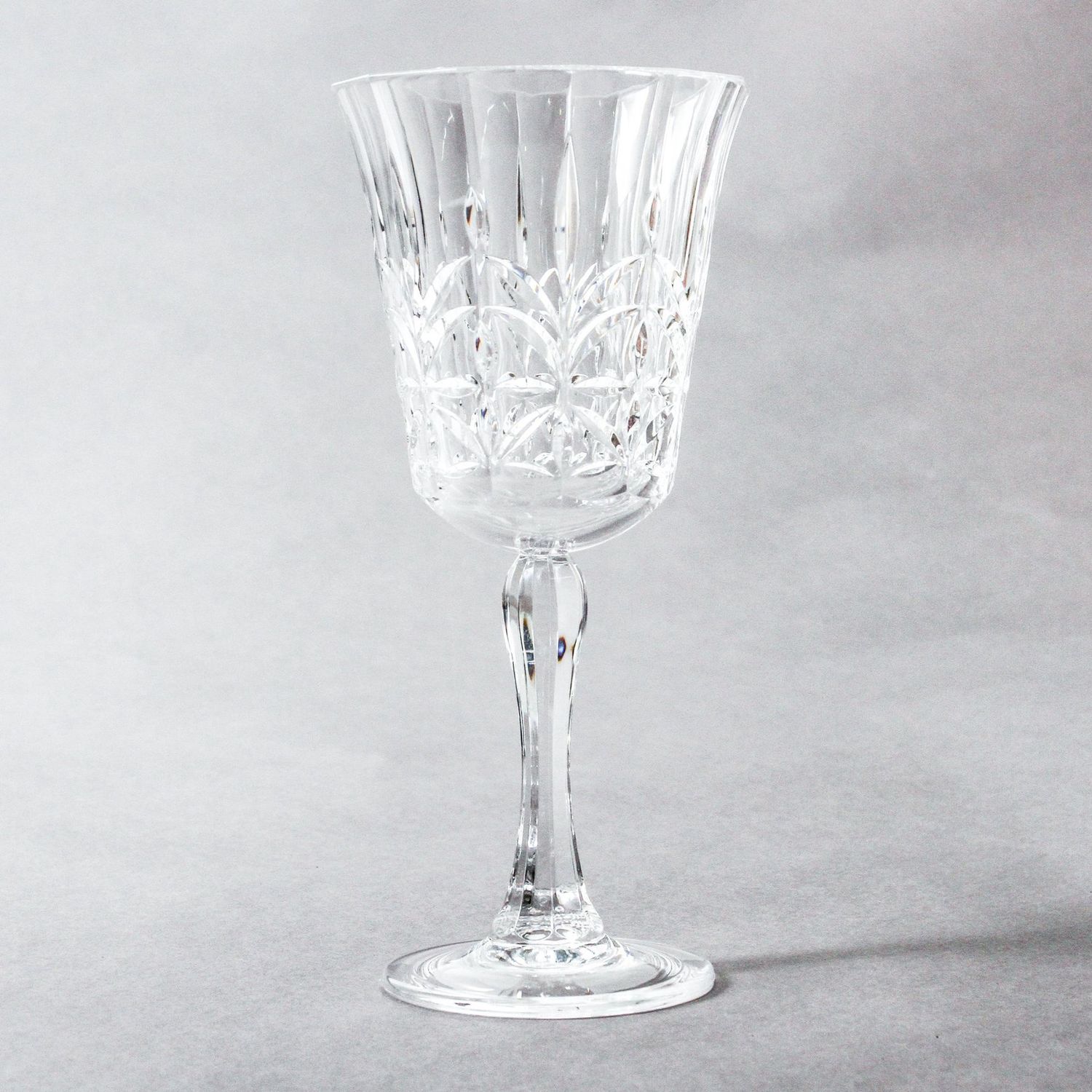Pavilion Acrylic Wine Glass- Crystal Cut, Colour: Clear