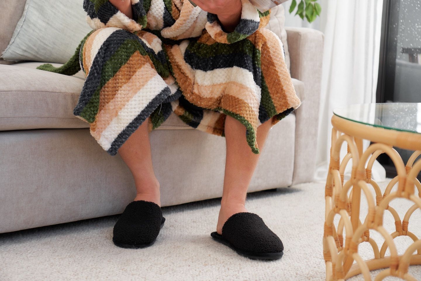 Slippers – Cosy Sherpa –NAVY - Mens