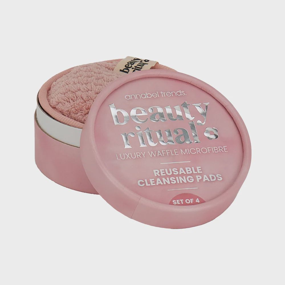 Beauty Ritual - Luxury Waffle Cleansing Pads 4pc, Colour: Pink