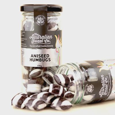 Aniseed Humbugs Rock Candy - 170g jar
