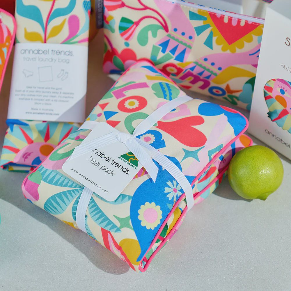 Heat Pillow - Linen/Cotton -(Heat Pack), Style: Fiesta.