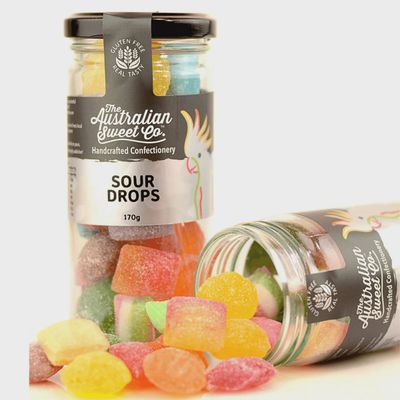 Sour Drops Rock Candy - 170g jar