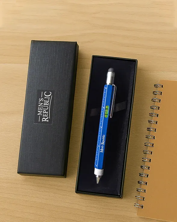 Stylus Pen Pocket Multi Tool 9-in-1 functions - Blue