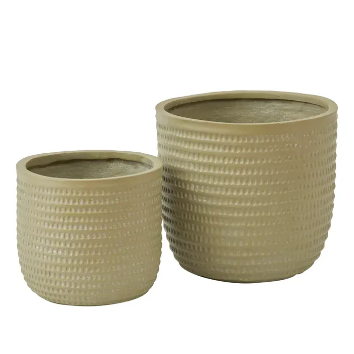 Kenyah Composite Planter Pot – Green, Size: Med