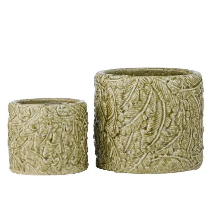 Vila Ceramic Planter Pots – Sage Green, Size: Sml