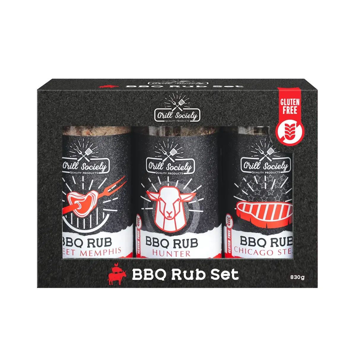 BBQ 3 Pack Rub Set – 830g