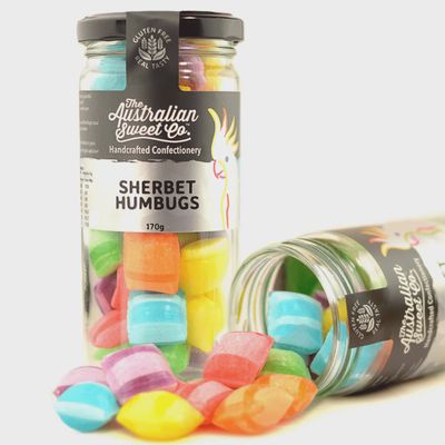 Sherbet Humbugs Rock Candy - 170g jar