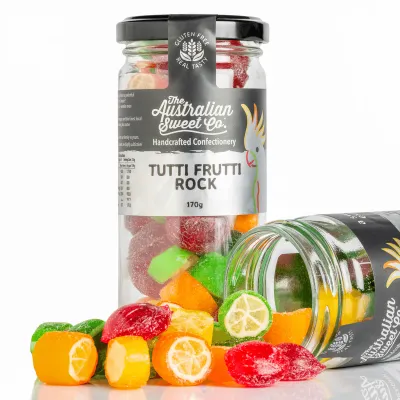 Tutti Frutti Rock Candy - 170g jar