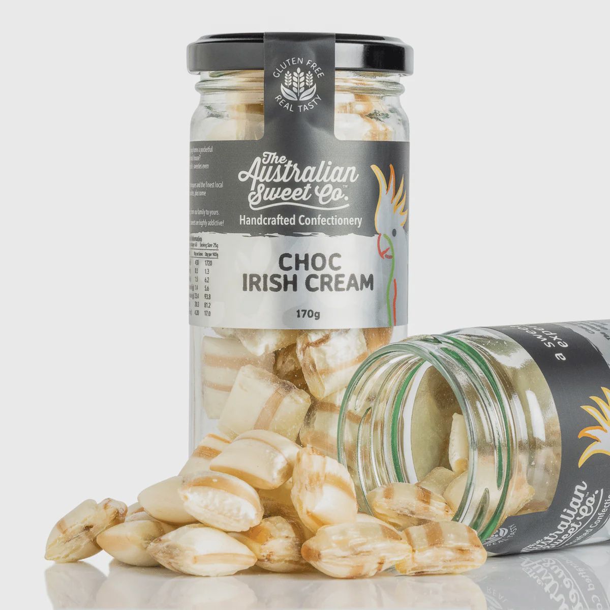 Choc Irish Cream Rock Candy - 170g jar