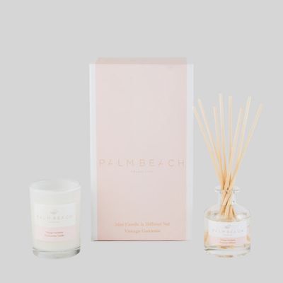 Mini Candle &amp; Reed Diffuser Gift Pack - Vintage Gardenia