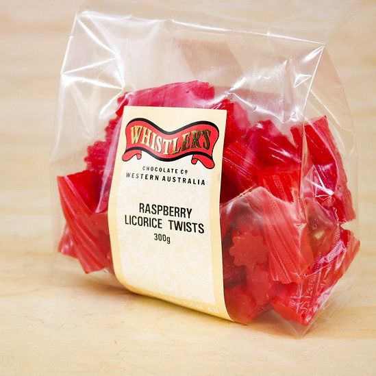 Raspberry Licorice Twists 300g