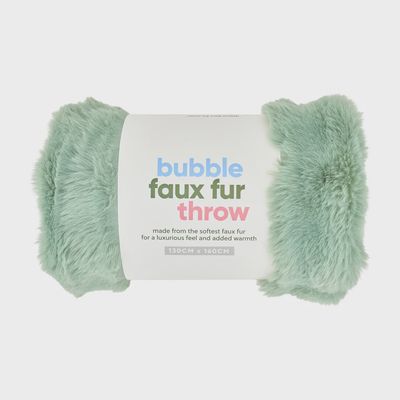 Throw - Bubble Faux Fur SAGE