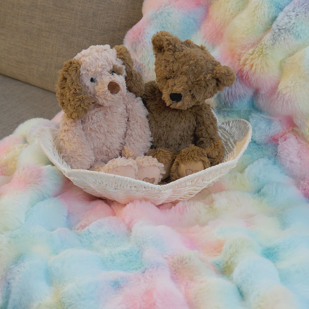 Throw - Bubble Faux Fur - RAINBOW