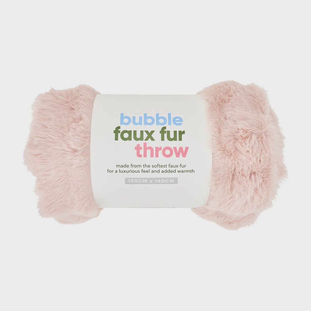 Throw - Bubble Faux Fur - PINK