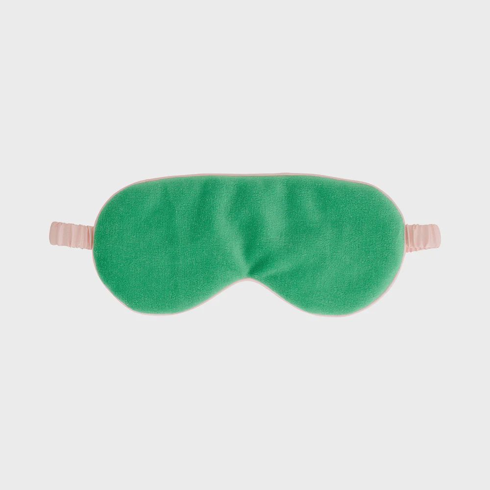 Velvet Eye Mask - Cosy Luxe., Colour: Meadow Green