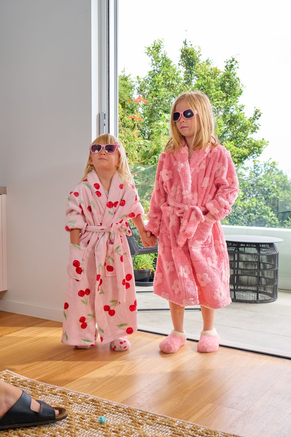 Kids Bath Robe - Embossed Flower - Small