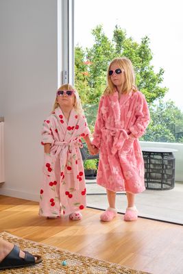 Kids Bath Robe - Embossed Flower - Small