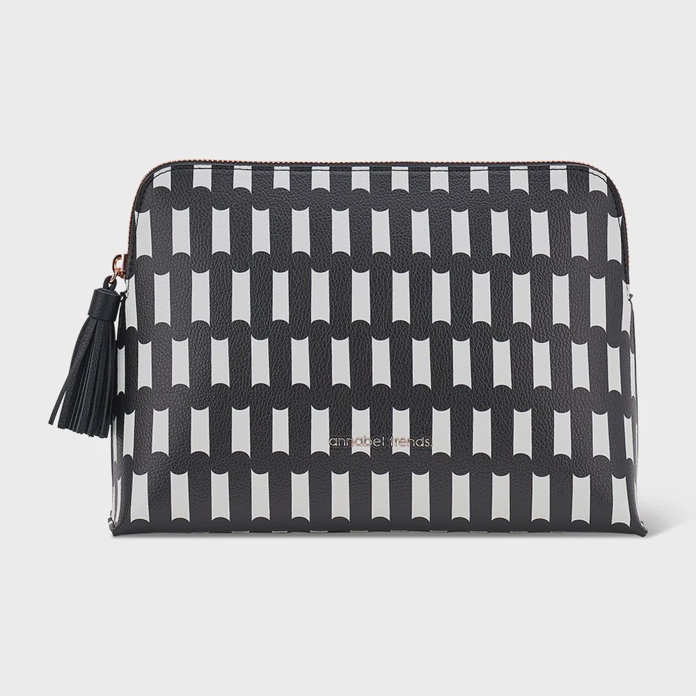 Vanity Bag - Large, Colour: Black &amp; White Tile