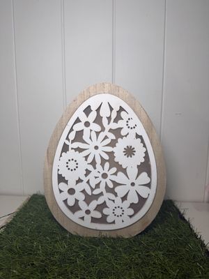 Easter Egg Flower Sign with Ligth