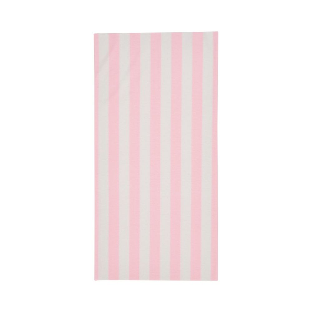 Cosmetic Bag - Linen - Large, Style: Pink Stripe
