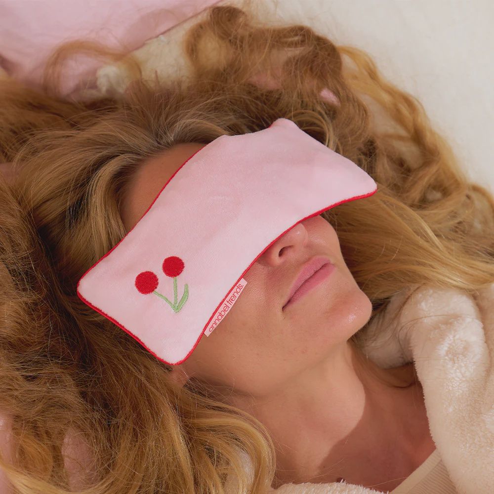 Velvet Eye Rest Pillow - Cosy Luxe - Cherry