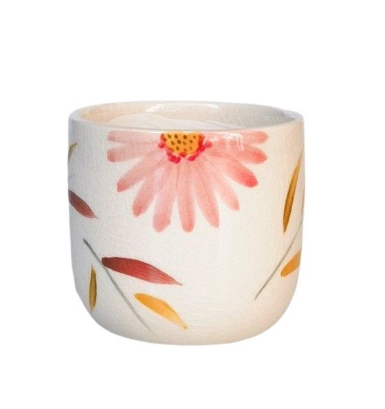 Maxine Floral Planter Red &amp; Yellow 9cm