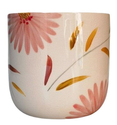Maxine Floral Planter Red &amp; Yellow 20cm