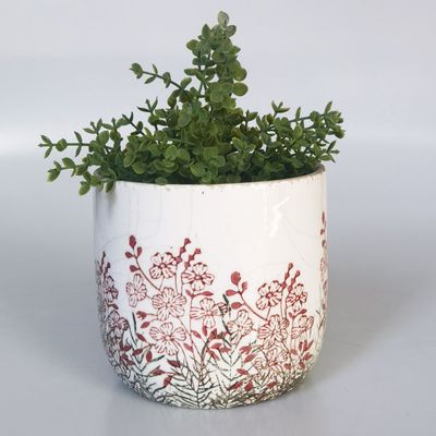 Seline Planter Pink &amp; Green 14cm