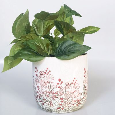 Seline Planter Pink &amp; Green 17cm