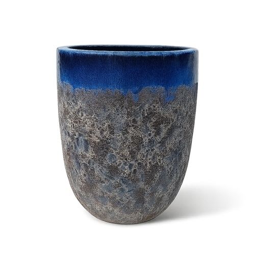 Clay Combo Tall U Cone – Atlantis Blue top Glazed Blue - Small