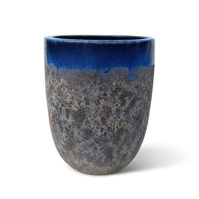Clay Combo Tall U Cone – Atlantis Blue top Glazed Blue - Small