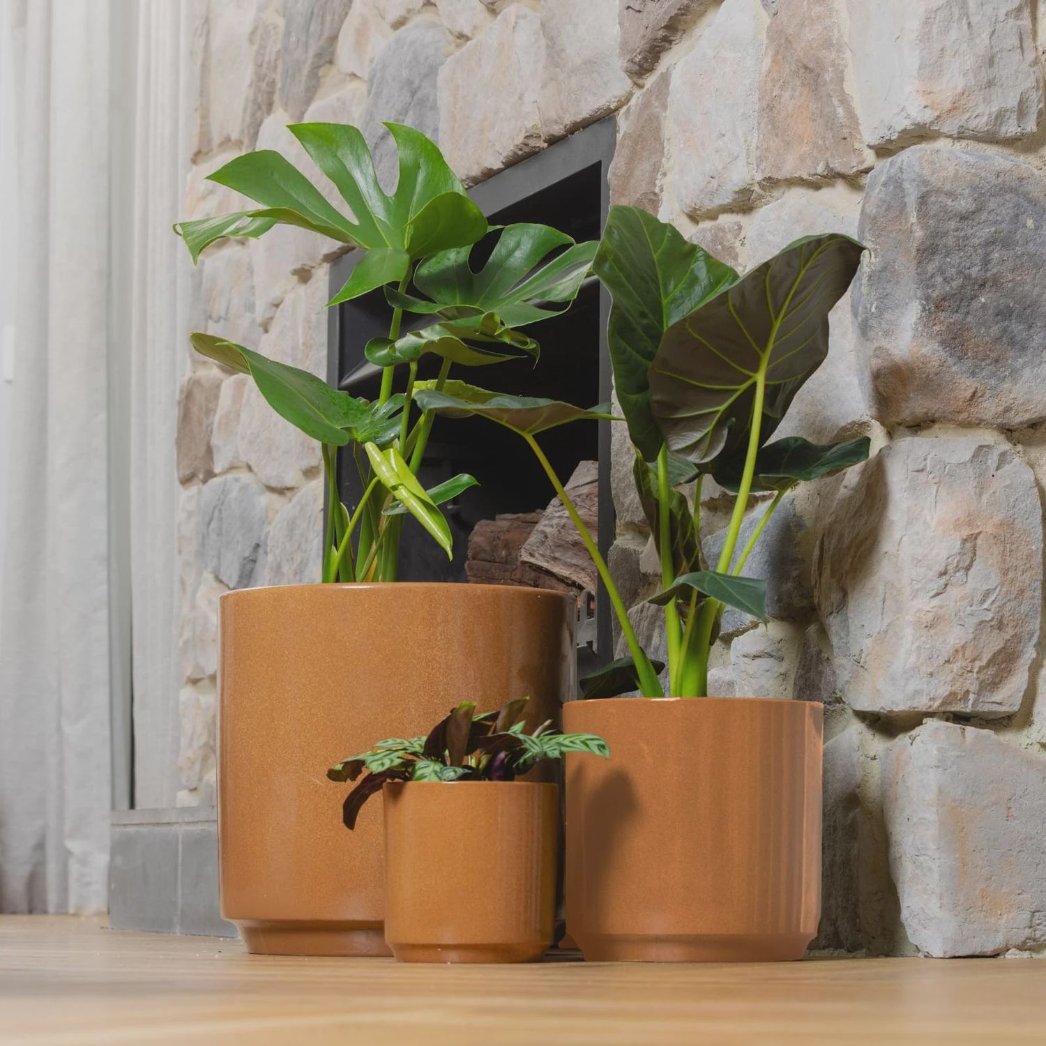 Farah Tapered Cylinder Pot - Large - Terracotta