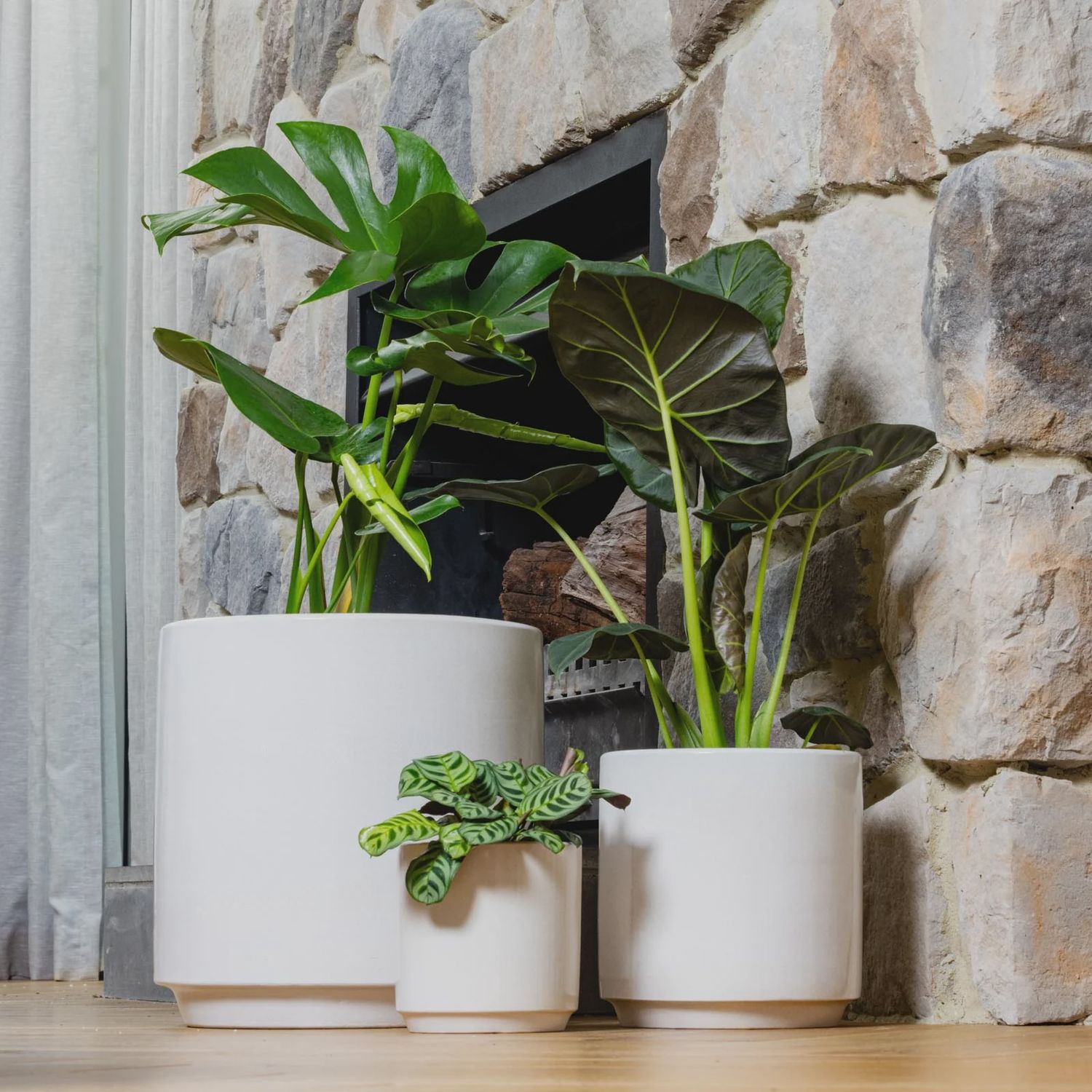 Farah Tapered Cylinder Pot - Large - White