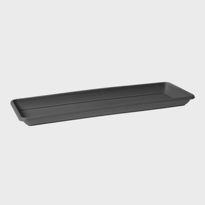 Rectangular Plastic Trough Saucer - 78cm, Colour: Black