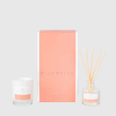 Summer Peach Mini Candle &amp; Diffuser Gift Pack