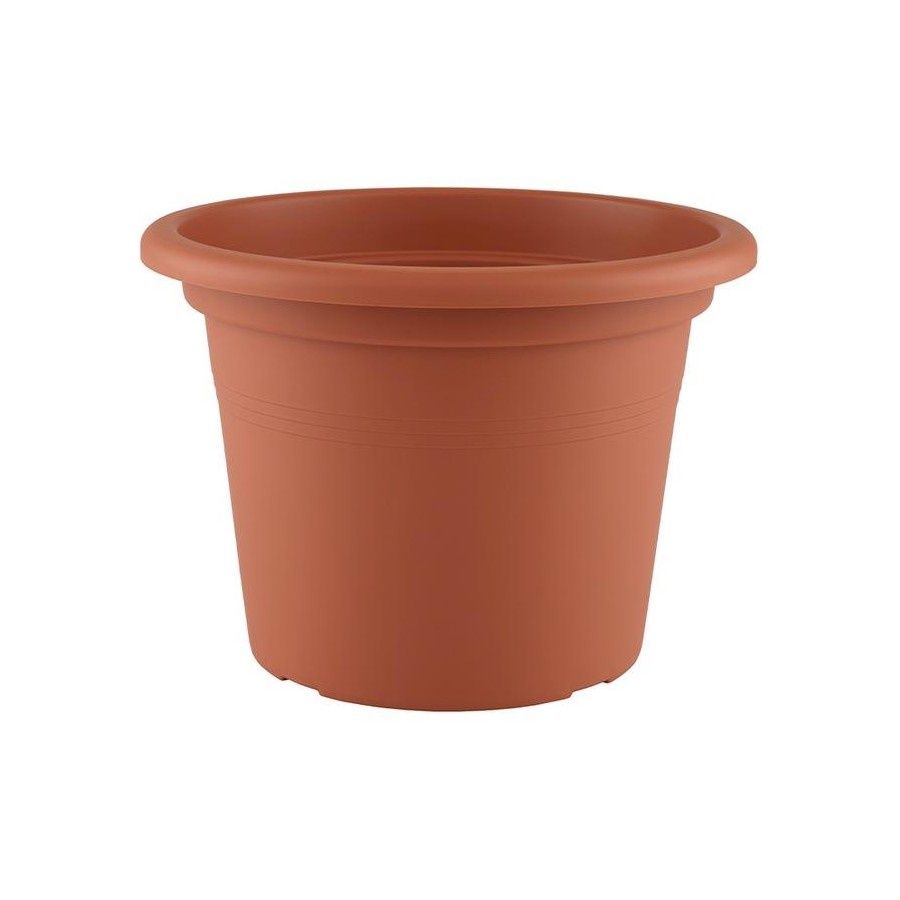 Cilindro Plastic Pot - Terracotta