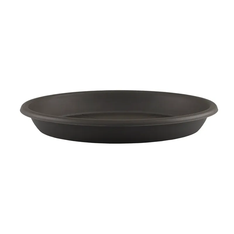 Cilindro Plastic Round Saucer - Anthracite (Black)