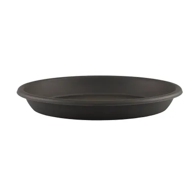 Cilindro Plastic Round Saucer - Anthracite (Black)