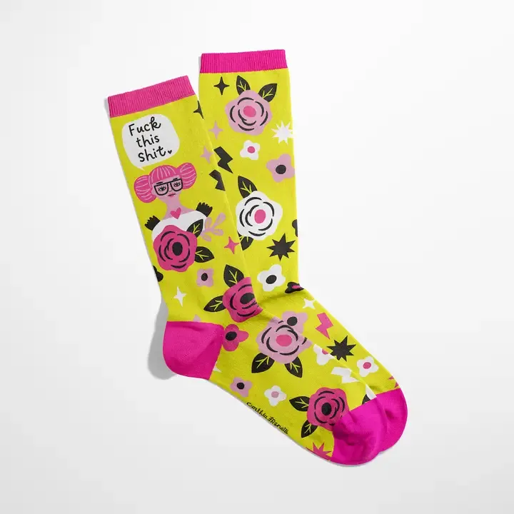 Fuck This Shit Grumpy Angel Socks
