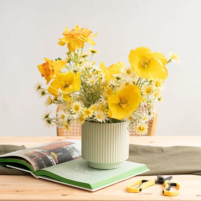 Ceramic Mykonos Muse Vase Matte - Lime Sage